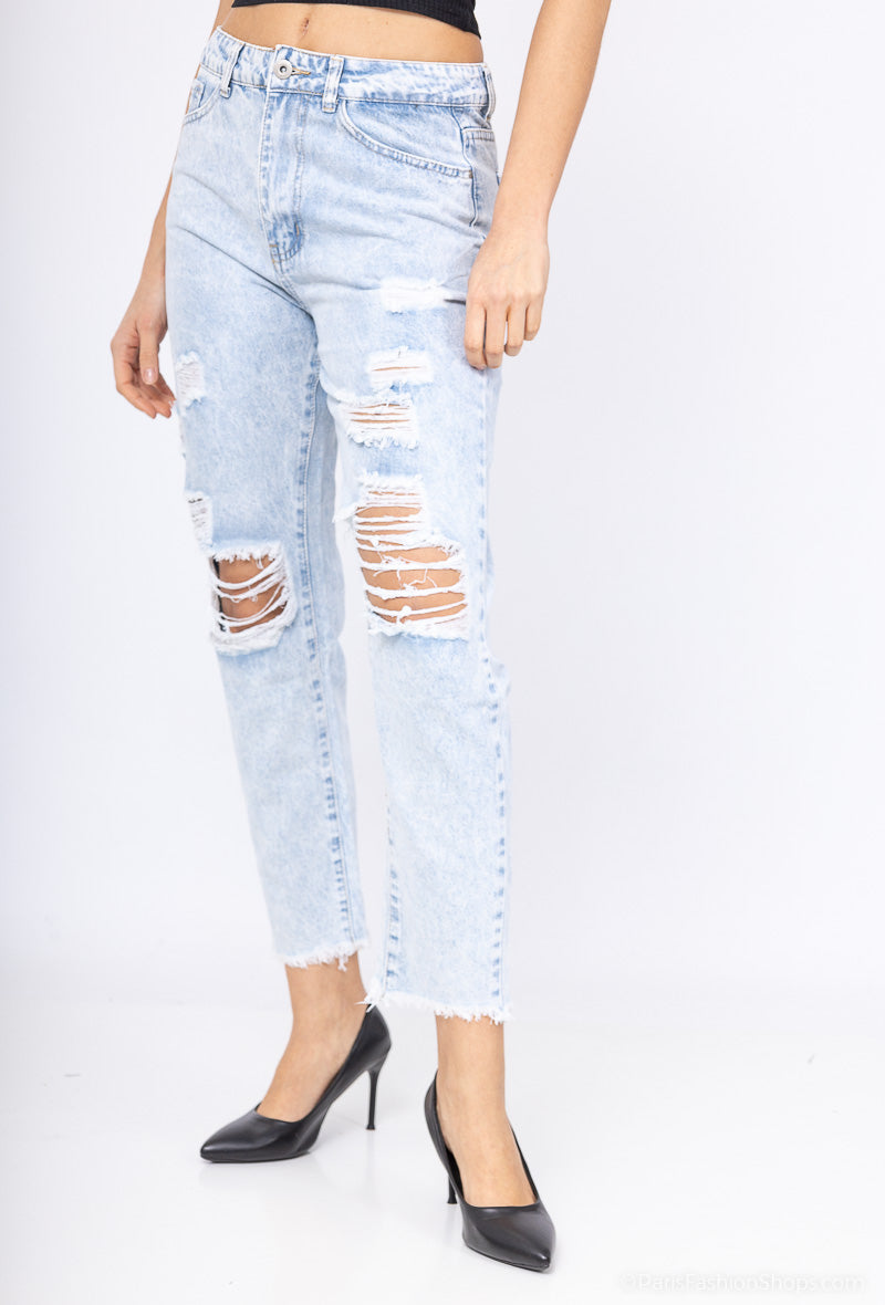 Ripped Boyfriend Denim