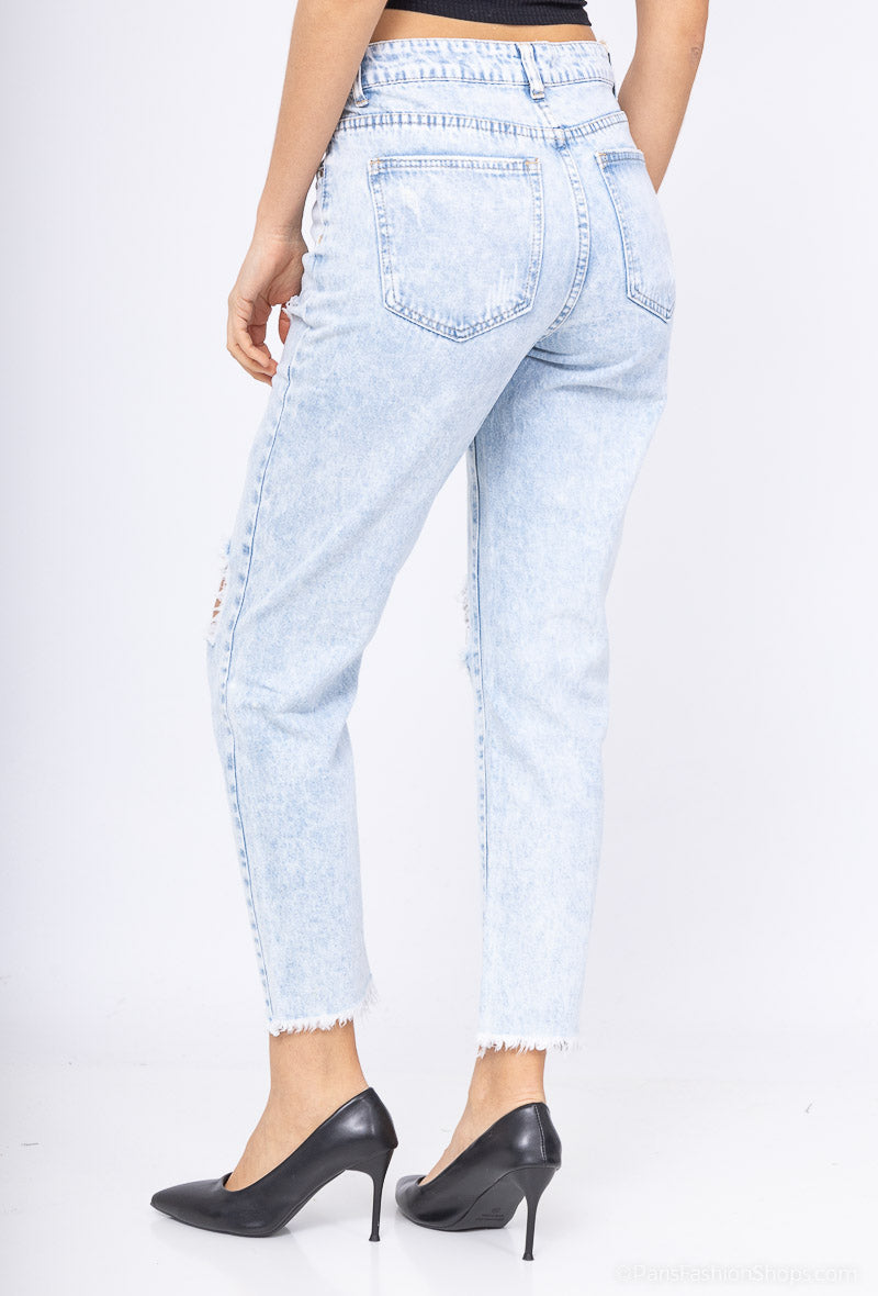 Ripped Boyfriend Denim