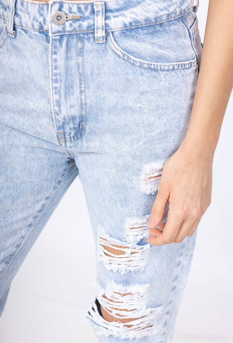 Ripped Boyfriend Denim