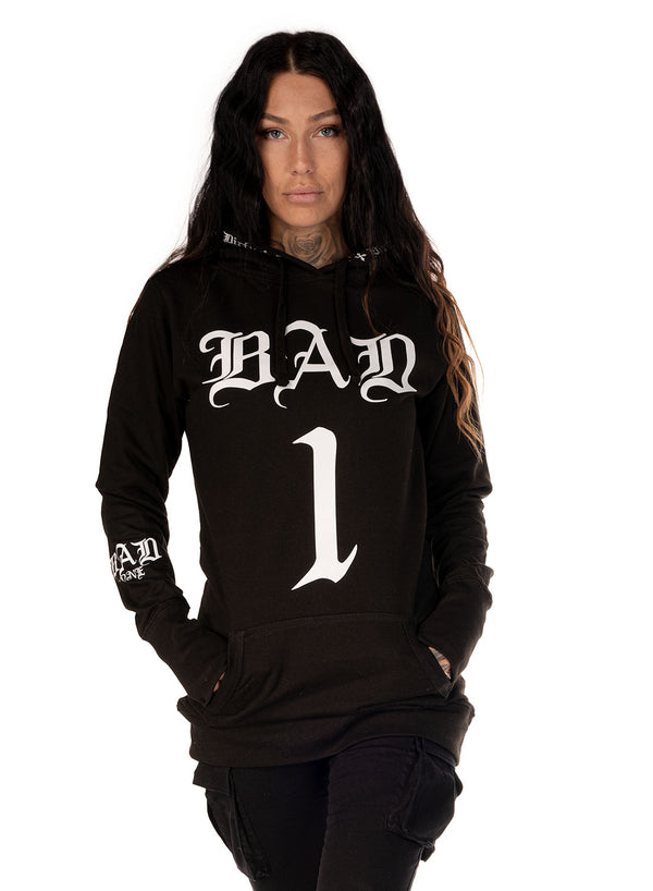 Bad 1 Long Hoodie, Black