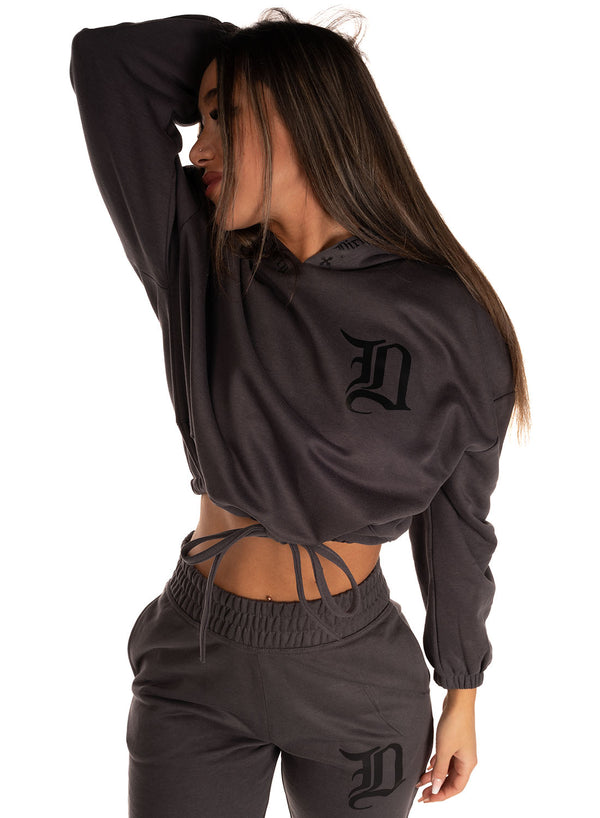 Bad 1 Cropped hoodie, Grey