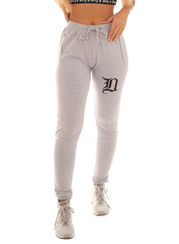 D Zipped Sweatpants, Grey