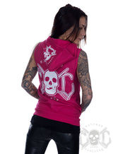 eXc - Sleeveless Skull Hoodie, Pink