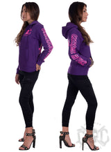 eXc - E A F Zip Logo Hoodie, Purple n Pink