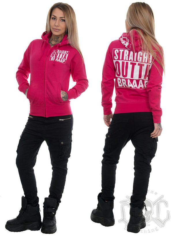 eXc - S O Braaap Girly Zip Hoodie, Pink