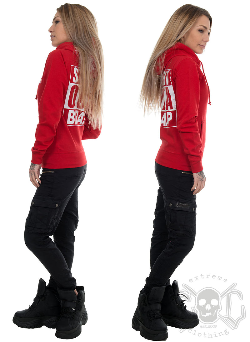 eXc - S O Braaap Girly Zip Hoodie, red