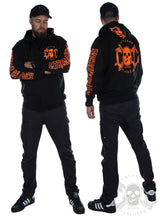 eXc E A F Herr Zip Hoodie Black N Orange