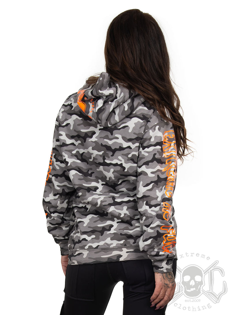 eXc - E A F Unisex SnowCamo Hoodie, Orange