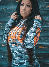 eXc - E A F Unisex SnowCamo Hoodie, Orange