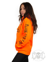 Dirty Unisex Hoodie, Neon Orange