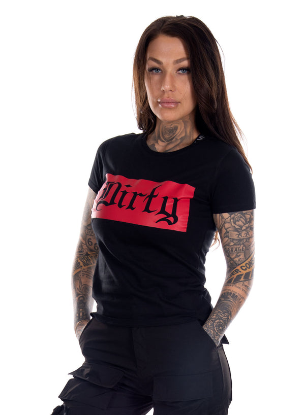 Red Women Tee, Black