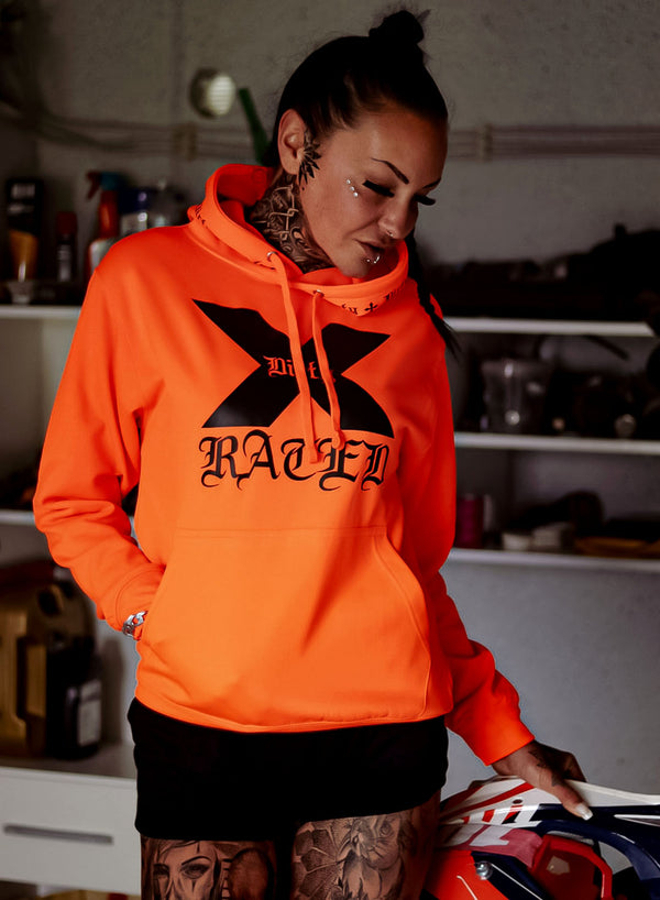 X-Rated Hoodie, Neon Orange
