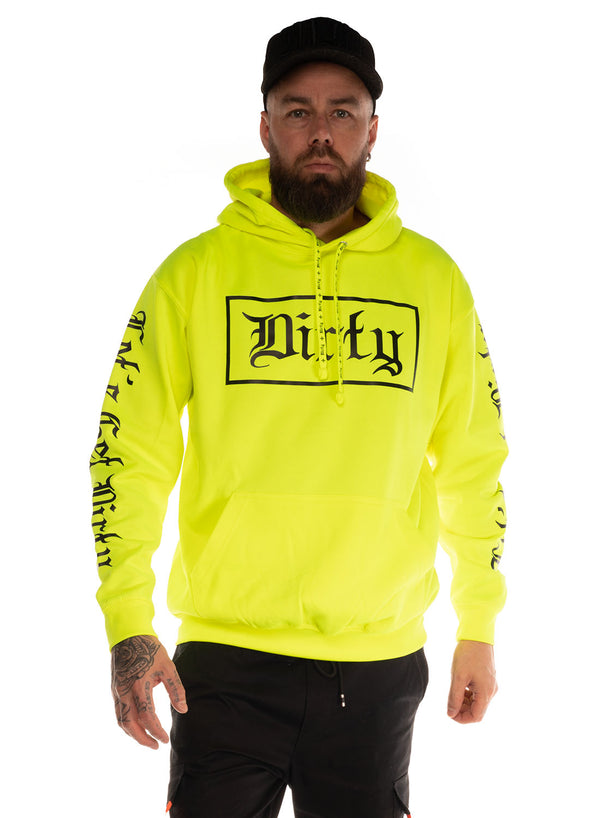 Men Hoodie, Neon Yellow