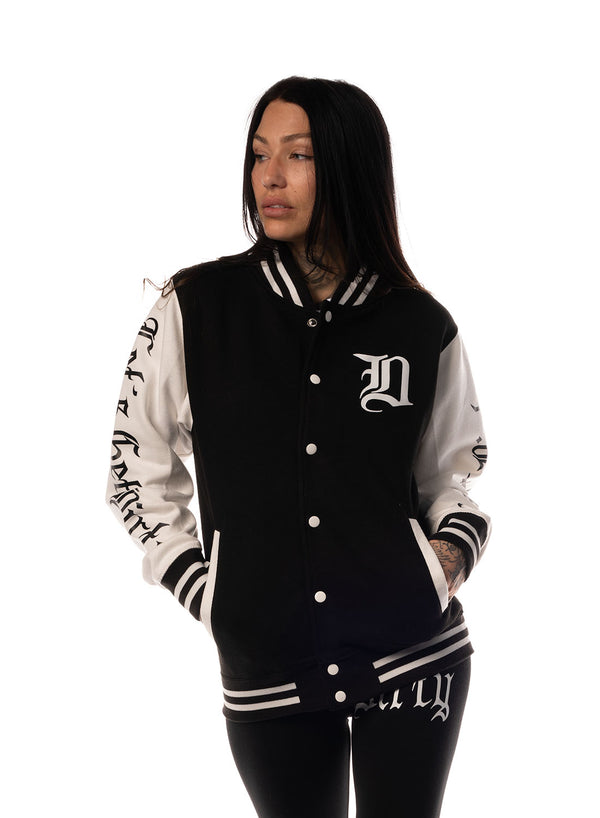 Bad 1 Baseball Jacket, Black N White