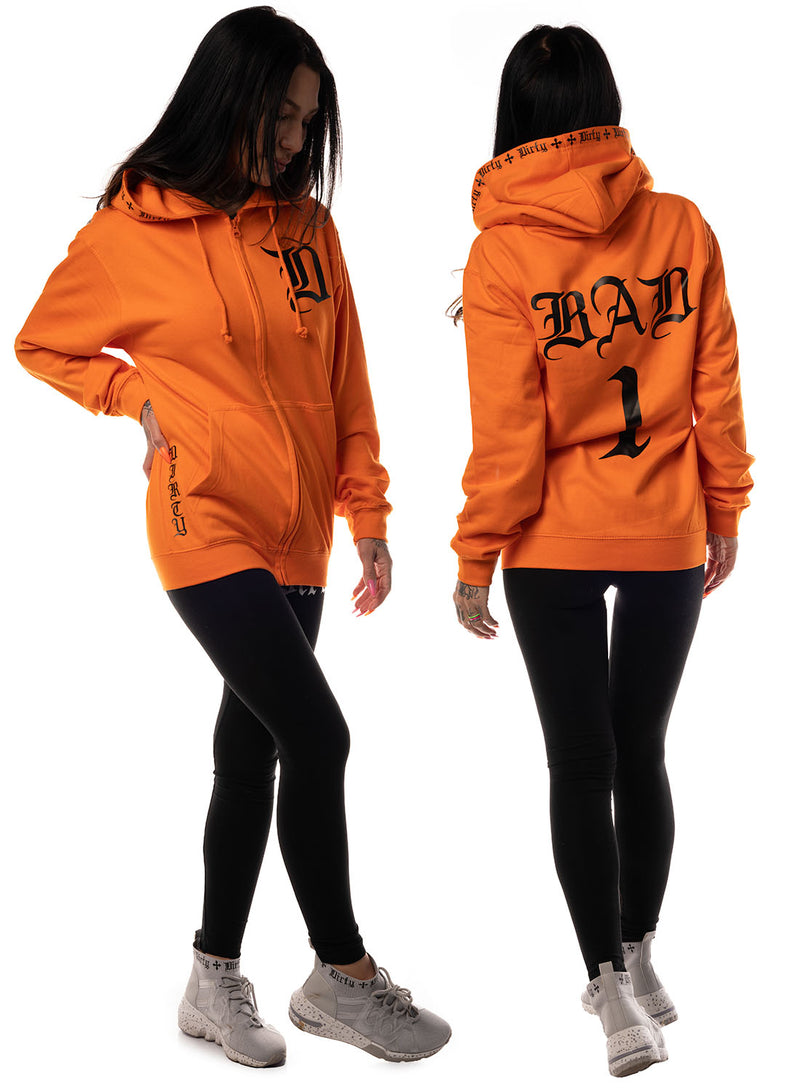 Bad 1 BF Zip Hoodie, Orange