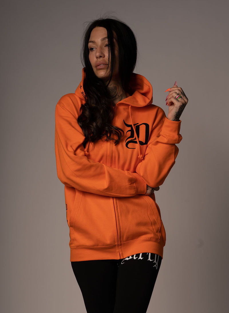 Bad 1 BF Zip Hoodie, Orange