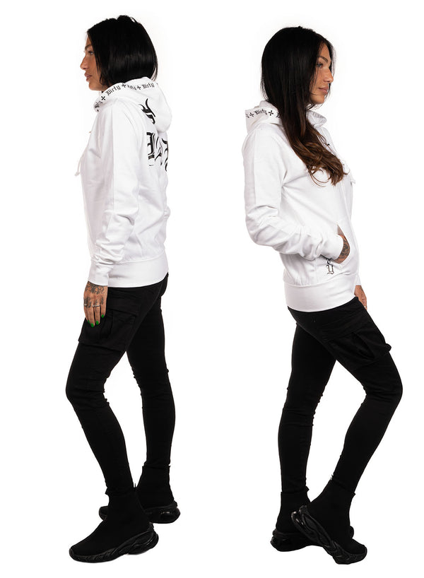 Bad 1 SlimFit Zip Hoodie, White