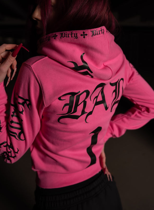 Bad 1 SlimFit Zip Hoodie, Pink