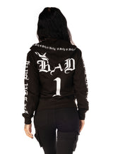 Bad 1 SlimFit Zip Hoodie, Black N White